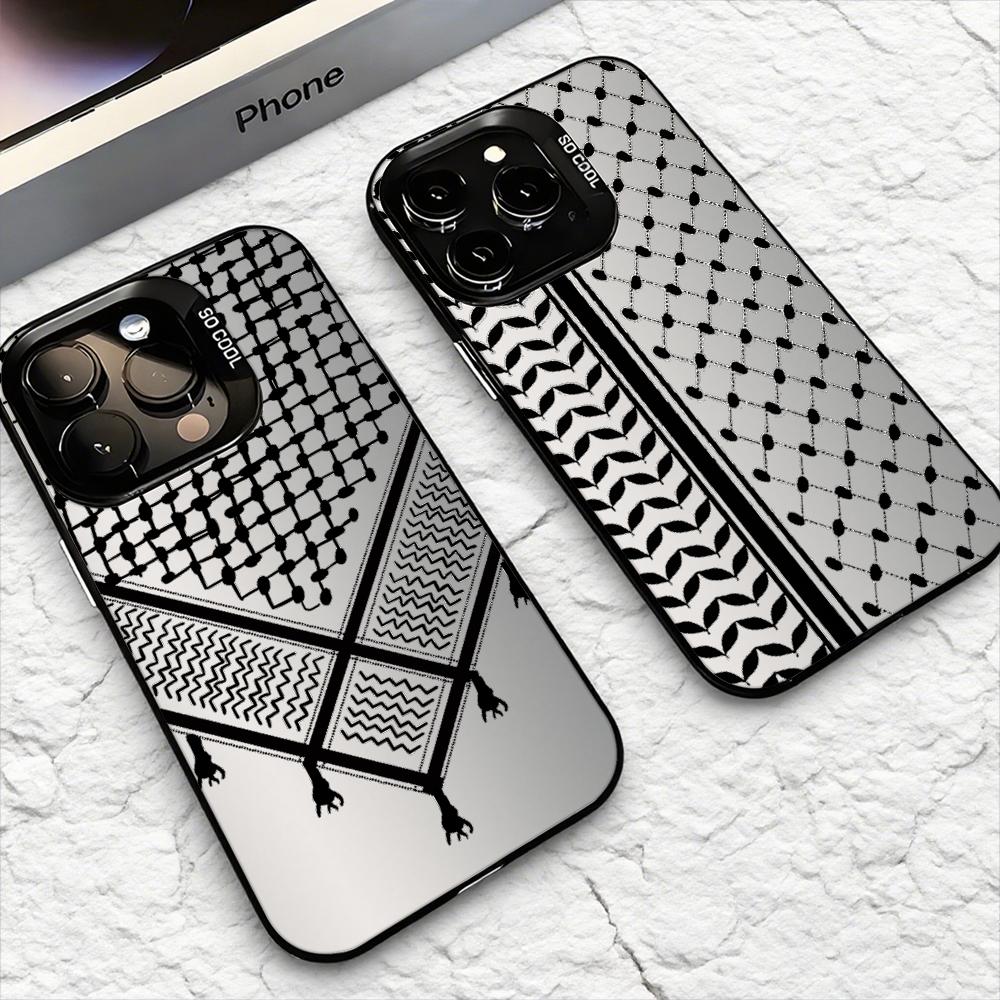 Apple Iphone 15 - غطاء هاتف بتصميم الكوفية الفلسطينية لأجهزة