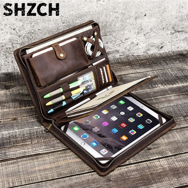 Tablet Tech Accessories - حقيبة تخزين جلدية للأجهزة اللوحية من