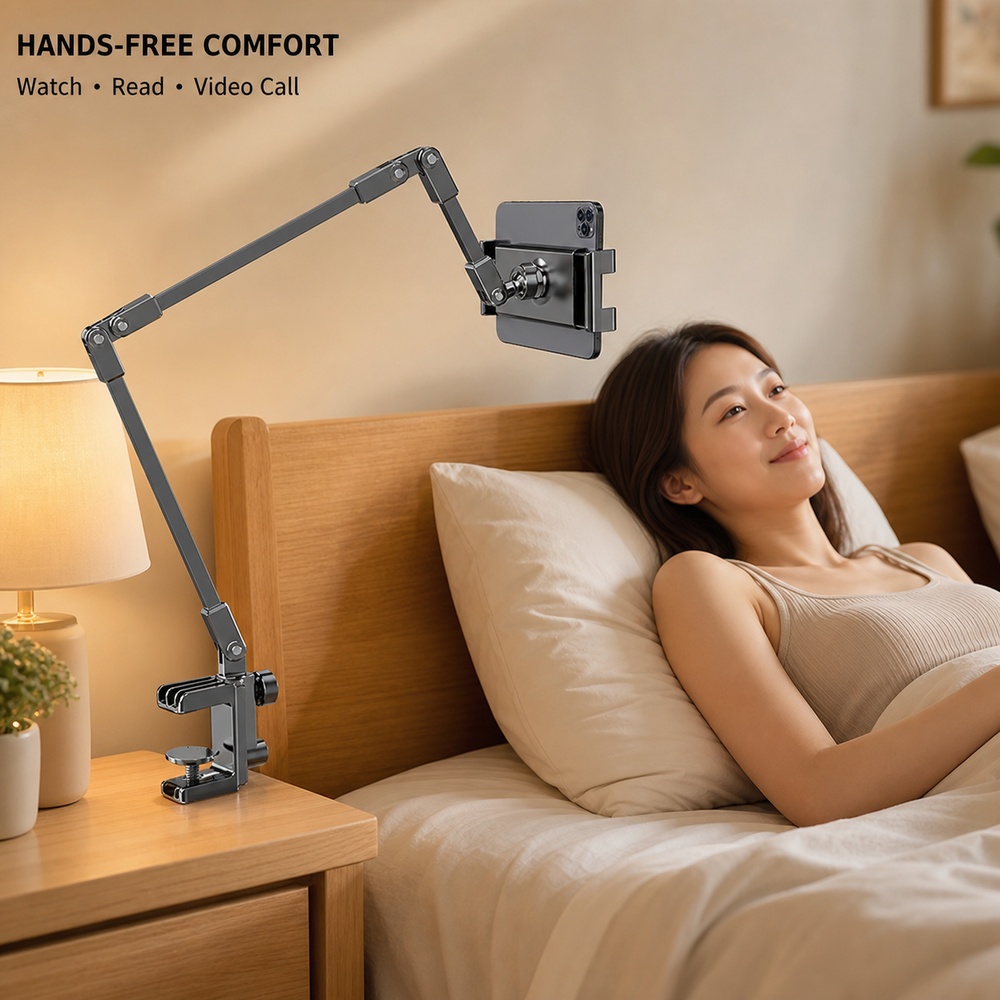 حامل هاتف قابل للتعديل للسرير، - مراجعة Tablet Stand Accessories وسعره