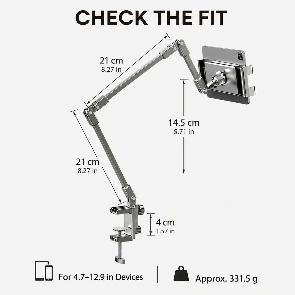 حامل هاتف قابل للتعديل للسرير، - مراجعة Tablet Stand Accessories وسعره