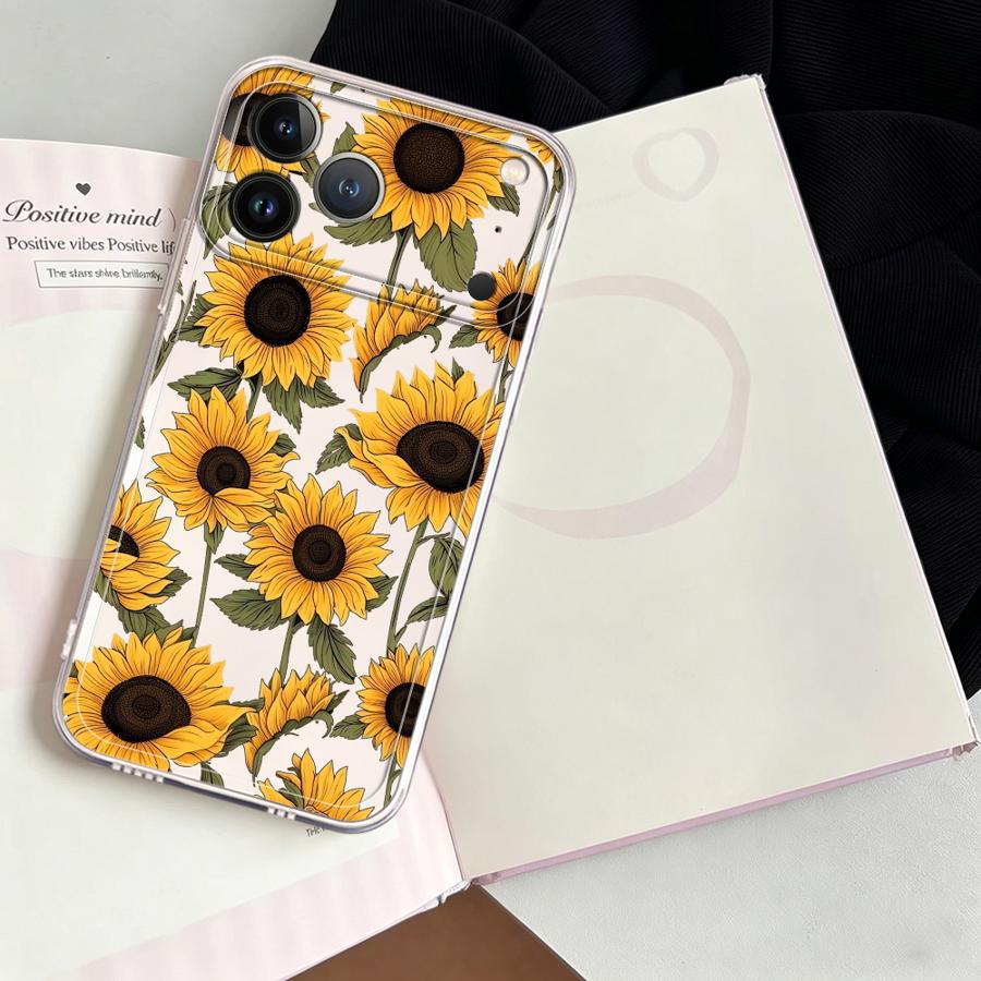 غطاء هاتف شفاف بنمط دوار الشمس - مراجعة Apple Iphone 15 وسعره