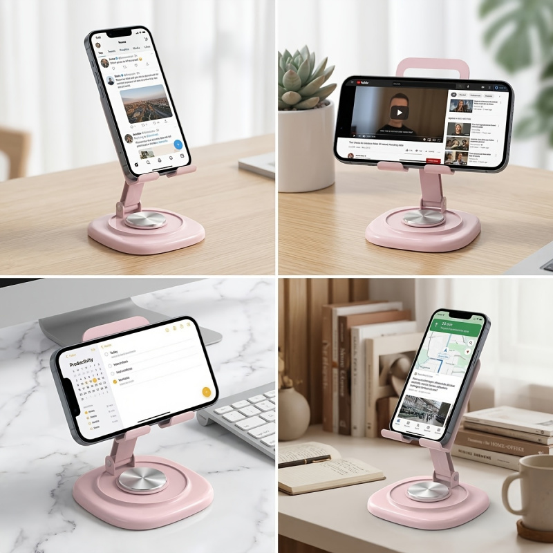 حامل هاتف معدني دوار للمكتب عل - مراجعة Tablet Stand Accessories وسعره